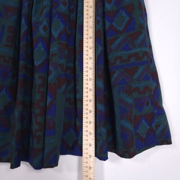 GEIGER AUSTRIA🇦🇹MADE Women Pleated Green Midi Skirt Vintage 90’s Size 38 US 6 - Picture 5 of 12